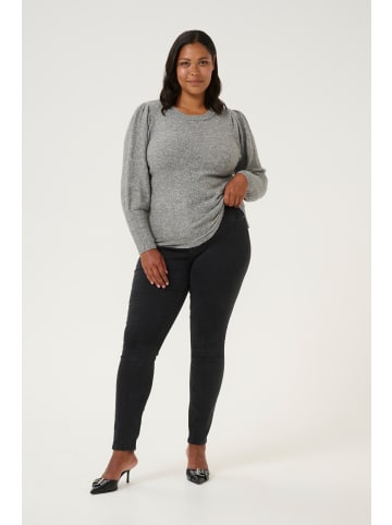 KAFFE curve Strickpullover KCamalia in Grey Melange