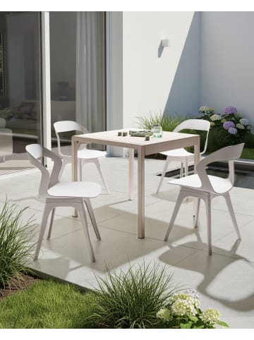 Beliani 4er-Set Esszimmerstuhl LACHANIA in Beige