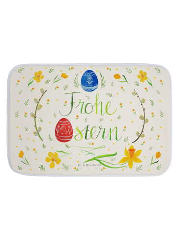 Mr. & Mrs. Panda Badezimmer Matte Ostern Frohe Ostern ohne Spruch in Weiß