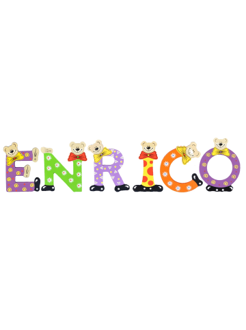Playshoes Deko-Buchstaben "ENRICO" in bunt