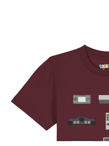 wat? Apparel T-Shirt Videogames in Weinrot