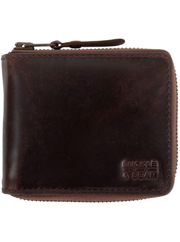 Buckle & Seam Grind Geldbörse Leder 12 cm in brown