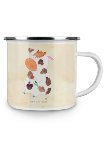 Mr. & Mrs. Panda Emaille Tasse Kuh ohne Spruch in Vintage