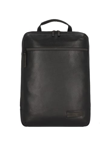 Jost Stockholm Rucksack Leder 46 cm Laptopfach schwarz
