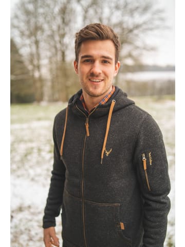 Tom Collins Strickfleecejacke Vazabi in anthrazit