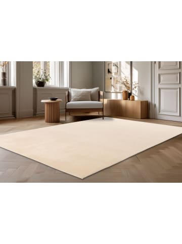 Vivorum Wohnzimmer Teppich – Kurzflorteppich Earthquake 225 in beige