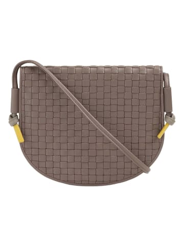 DuDu Skye Umhängetasche Leder 21 cm taupe
