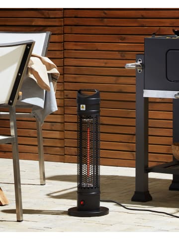 Beliani Terrassenstrahler KRAKATOA in Schwarz - (W) 20 x (H) 62 x (L) 20 cm