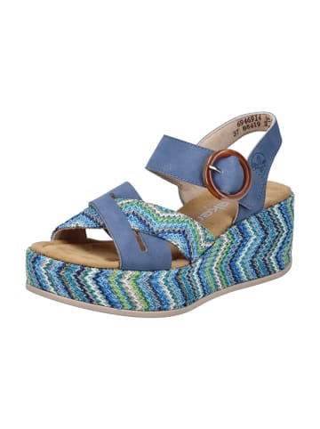 rieker Plateau Sandaletten in Blau