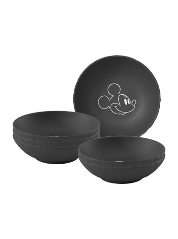 Villeroy & Boch 6er Set Dessertschalen Manufacture Rock - Mickey Mouse in ø 13,2 cm in schwarz