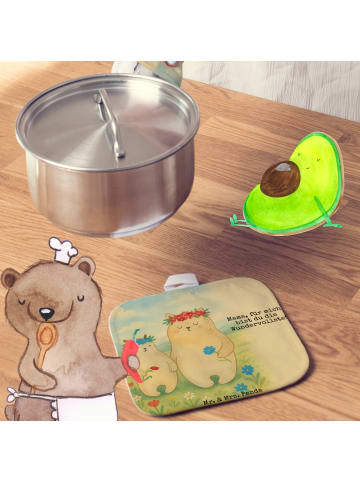 Mr. & Mrs. Panda Topfuntersetzer Bären mit Blumenkranz Design mi... in Weiß