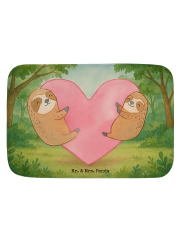 Mr. & Mrs. Panda duschmatte Faultiere Herz Design ohne Spruch in Weiß