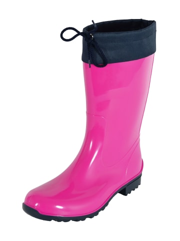 Regenliebe Gummistiefel de Fieselregen Langschaft in fuchsia/dunkelblau