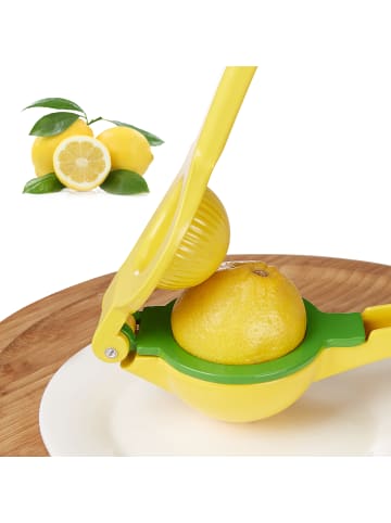 relaxdays Zitruspresse in Gelb