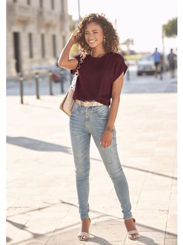 LASCANA T-Shirt in bordeaux