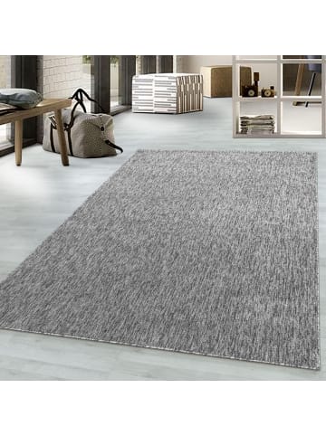 KADIMA DESIGN Teppich Kurzflor Unifarben Polypropylen saugroboter Wohnzimmer in Hellgrau