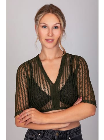 Edelnice Dirndlbluse Anna Khaki Grün in grün
