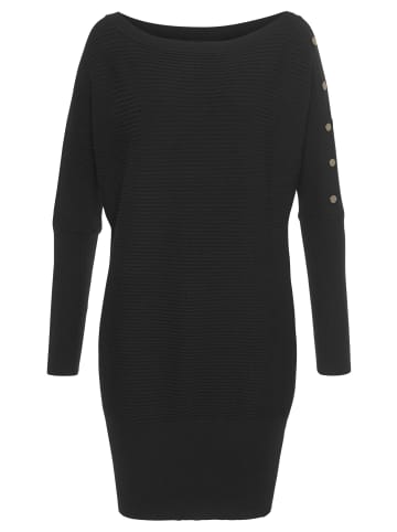 LASCANA Longpullover in schwarz