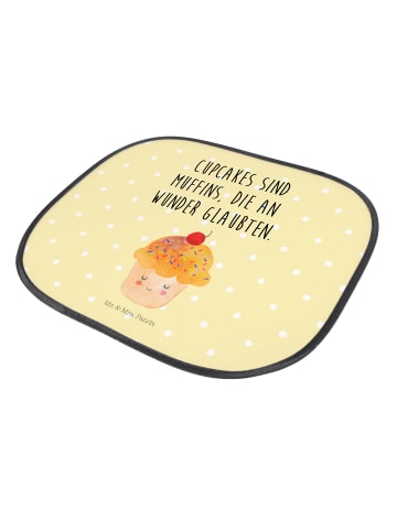 Mr. & Mrs. Panda Hitzeschutz Auto Cupcake mit Spruch in Gelb Pastell