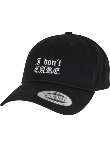 Mister Tee Cap "I Don't Care Low Profile Cotton Twill" in Schwarz