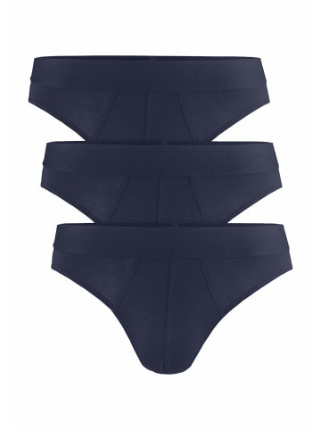 Hessnatur Slip Regular Cut 3er-Pack in dunkelblau