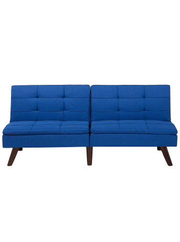 Beliani 3-Sitzer Sofa RONNE in Blau/Braun - (W) 180 x (H) 76 x (L) 95 cm