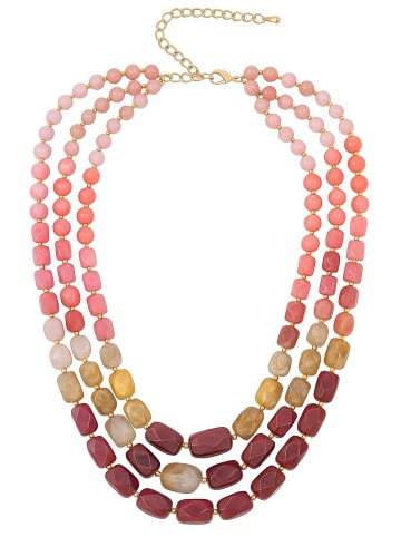 collezione alessandro Kurze Kette " Marble " in rot