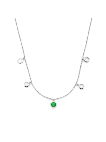 Violet Hamden Halskette Luna mit Zirkonia - (L)45 cm in Silber