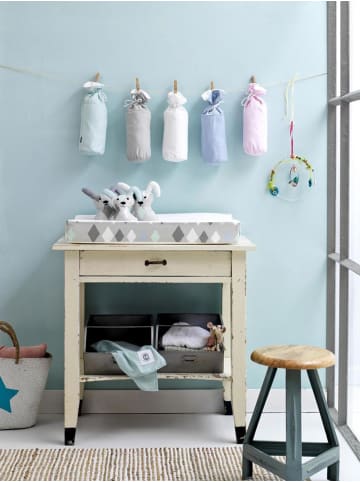 Kidsdepot Hocker Metall Holz 32 x 32 cm