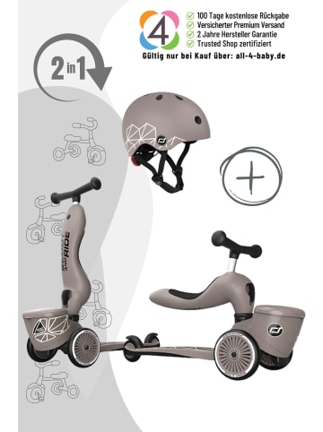 Scoot & Ride Scoot & Ride Highwaykick 1 Lifestyle  inkl. Helm- Farbe: brown lines