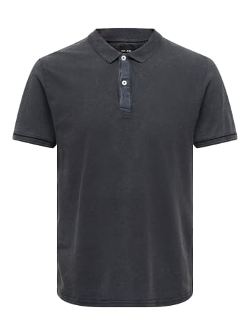 Only&Sons Poloshirt aus Baumwolle Kurzarm Slim Fit in Dunkelblau