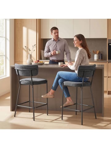 HOMCOM Barhocker-53L x 49B x 93H cm-Grau