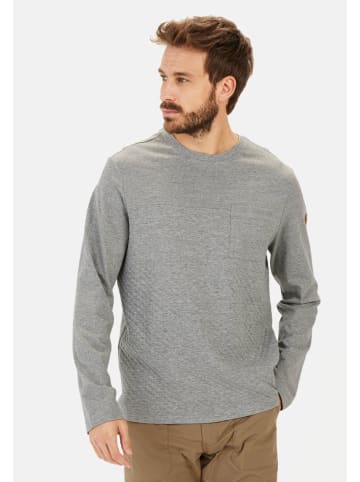 Camel Active Langarmshirt mit Steppmuster in Grau