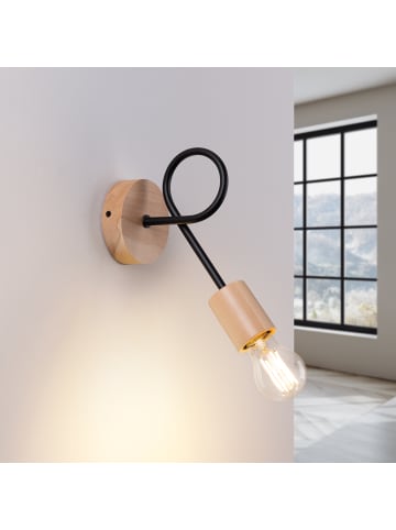Nice Lamps Wandlampe TUMBER Schwarz H 24 cm