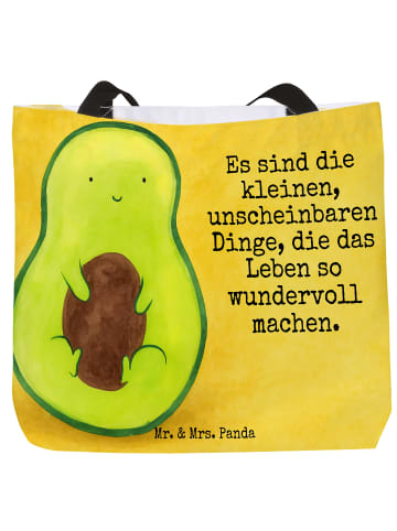 Mr. & Mrs. Panda Shopper Avocado Kern Design mit Spruch in Weiß