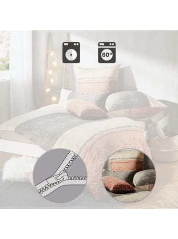 Erwin Müller Mako-Satin Kissenbezug in rot-beige