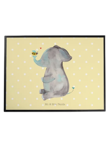 Mr. & Mrs. Panda Schreibunterlage Elefant Biene ohne Spruch in Gelb Pastell