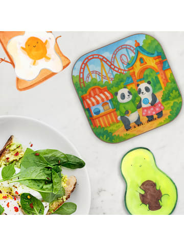 Mr. & Mrs. Panda Untersetzer Tasse Pandas Freizeitpark besuchen ... in Weiß