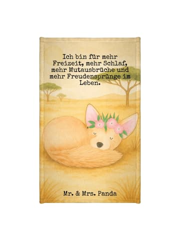 Mr. & Mrs. Panda Gästehandtücher Wüstenfuchs Blumen Design mit S... in Weiß