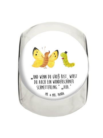 Mr. & Mrs. Panda Bonboniere Raupe Schmetterling mit Spruch in Weiß
