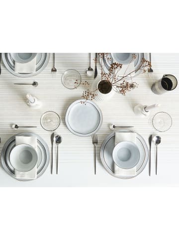 Beliani 24-tlg Tafelservice CHIVES in Grau