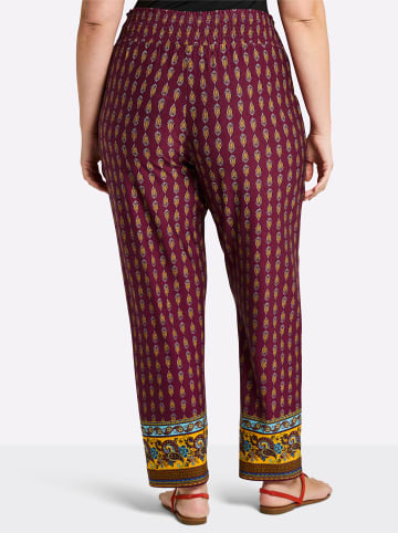 sheego Jersey-Hose in bordeaux-burgund-bedruckt