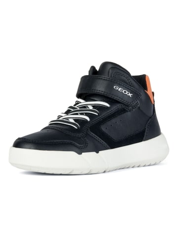 Geox Sneaker in Schwarz/Orange
