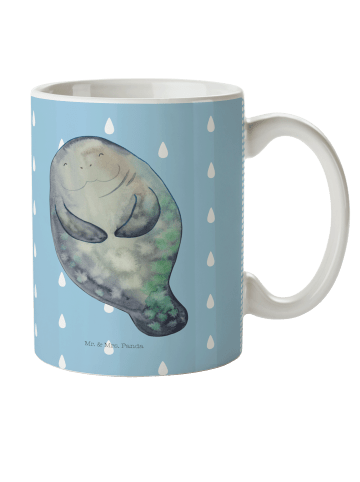 Mr. & Mrs. Panda Kindertasse Seekuh Happy ohne Spruch in Blau Pastell