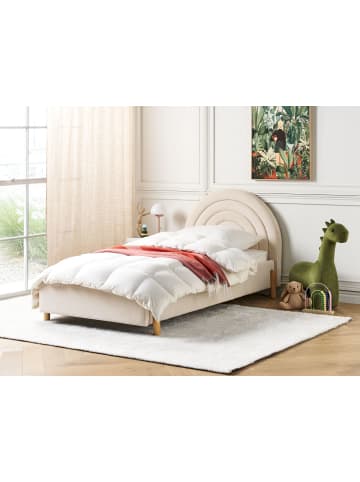 Beliani Kinderbett ANET in Beige/Braun - (W) 106 x (H) 100 x (L) 217 cm