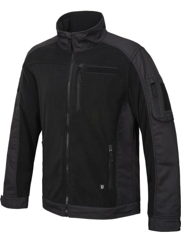 Brandit Fleecejacke/Fleecepullover "Fleece Ripstop Jacket" in Schwarz