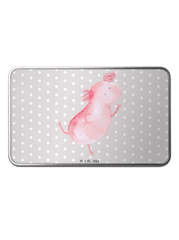 Mr. & Mrs. Panda Metalldose Axolotl Tanzen ohne Spruch in Grau Pastell