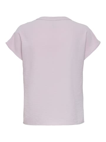 JACQUELINE de YONG Einfarbige Kurzarm Bluse V-Ausschnitt Blusenshirt Blouse JDYLION in Lila