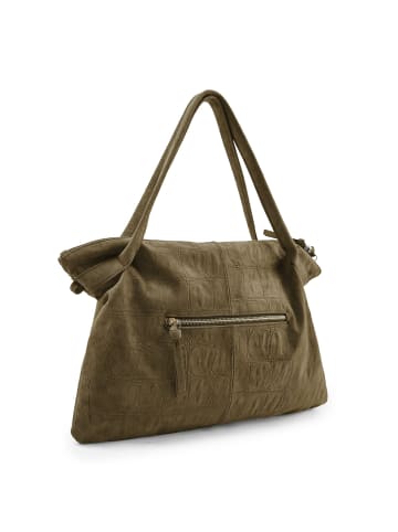 FREDs BRUDER Velvet Wild Schultertasche Leder 59 cm in khaki