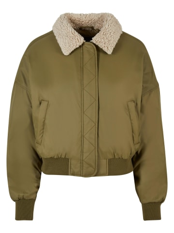Urban Classics Urban Classics Damen Ladies Pilot Bomber Jacket in tiniolive/sand